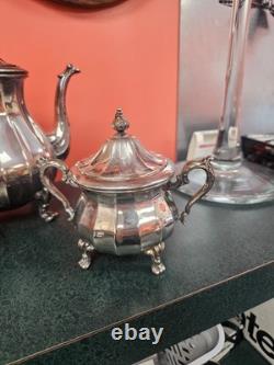 Williams rodgers silver plate 3 piece tea set 1002 1003