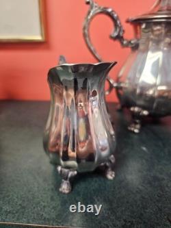 Williams rodgers silver plate 3 piece tea set 1002 1003