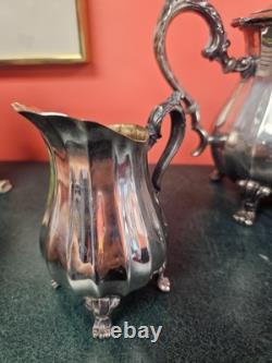 Williams rodgers silver plate 3 piece tea set 1002 1003