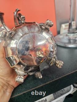 Williams rodgers silver plate 3 piece tea set 1002 1003