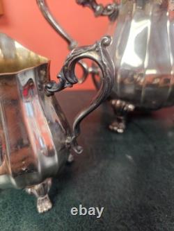 Williams rodgers silver plate 3 piece tea set 1002 1003