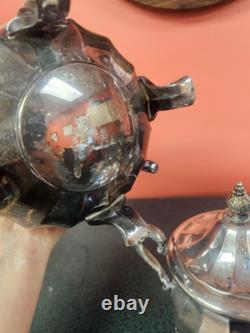 Williams rodgers silver plate 3 piece tea set 1002 1003