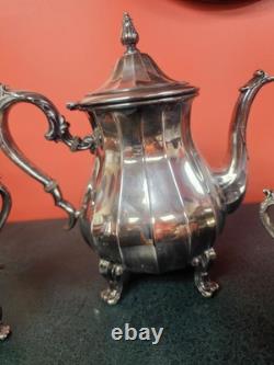 Williams rodgers silver plate 3 piece tea set 1002 1003