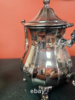 Williams rodgers silver plate 3 piece tea set 1002 1003