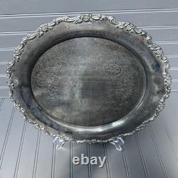 Wm A Rogers Royal Provincial Silverplate Coffee Tea Set with Tray 4 Pc