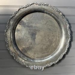Wm A Rogers Royal Provincial Silverplate Coffee Tea Set with Tray 4 Pc