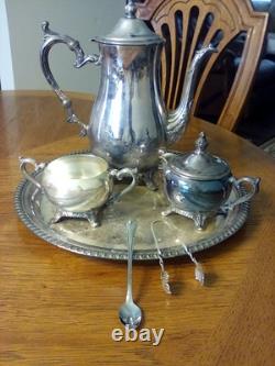 Wm Rogers 800 Antique Silver Plate Three-piece Tea Coffee Service Set 1900-1940