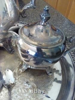 Wm Rogers 800 Antique Silver Plate Three-piece Tea Coffee Service Set 1900-1940