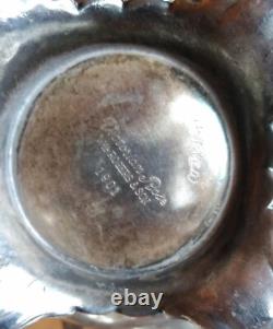 Wm Rogers Silver Plate Victorian Rose Coffee Tea Service 5 piece Set WithTray