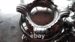 Wm Rogers Silver Plate Victorian Rose Coffee Tea Service 5 piece Set WithTray
