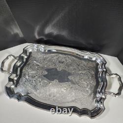 Wm Rogers Silverplate 5 Pc Set Coffee Tea Pot Lg Tray Sugar Creamer 1090 Series