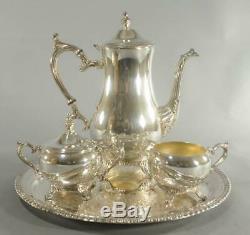 Wm Rogers Silverplate Coffee / Tea Set 3-Pc Set And Tray #800-3-871 Unused