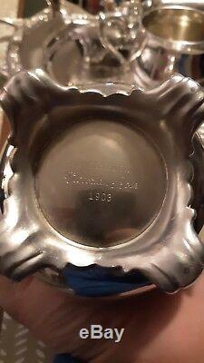Wm Rogers & Son Victorian Rose Coffee/Tea Set 1901-1904 Oval Serving Tray 1981