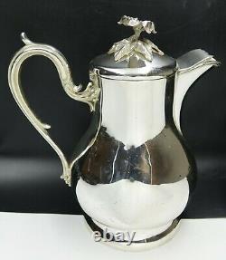 Wonderful French Christofle Silver Plate Chocolate Coffee & Tea Set, ca 1900