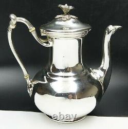 Wonderful French Christofle Silver Plate Chocolate Coffee & Tea Set, ca 1900